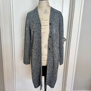 Vintage Anna Black and White Knit Cardigan